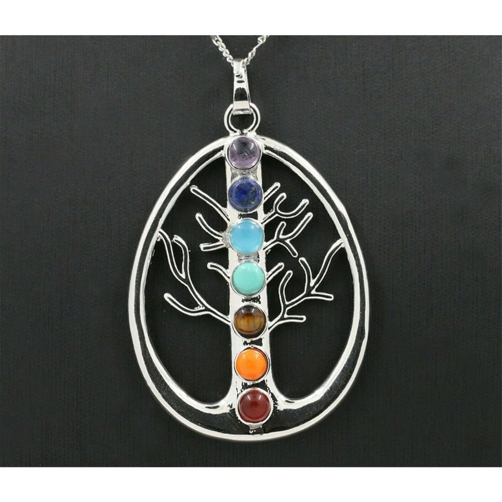 Natural 7 Colorful Stone Reiki Chakra Healing Poin